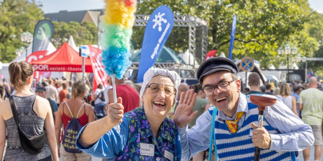 Das Pärchen von Comedy Hannover auf dem Entdeckertag 2024